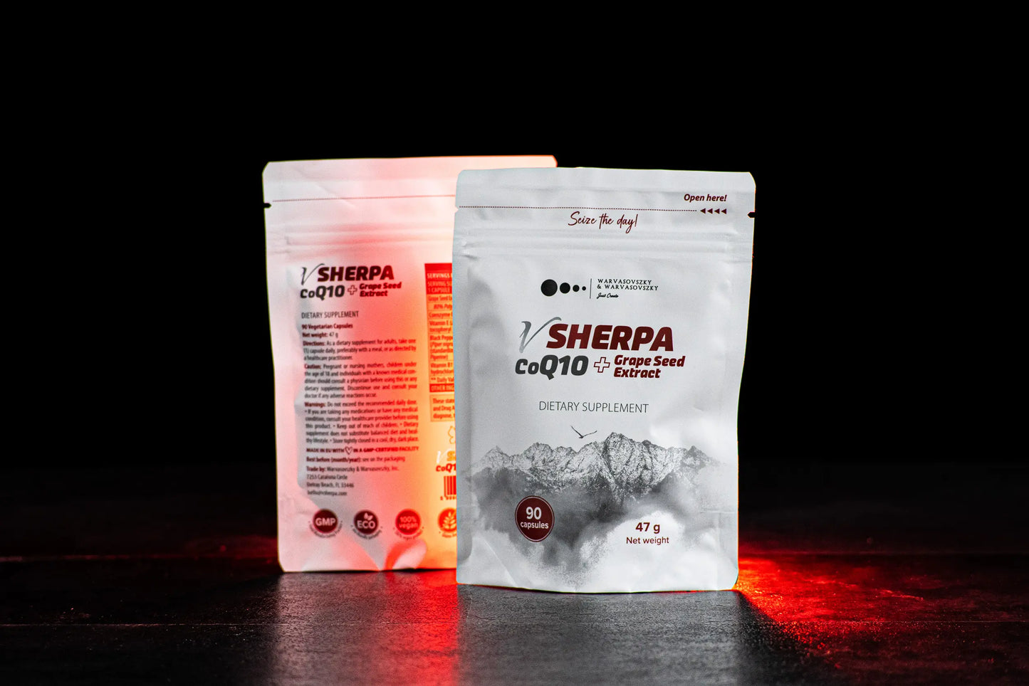 vSherpa CoQ10 + Grape Seed Extract Dietary Supplement