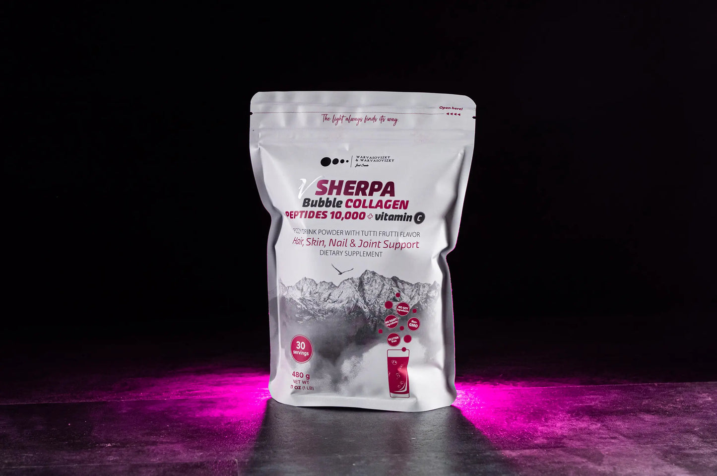 vSherpa Bubble Collagen 10,000 mg + Vitamin C Fizzy Drink Powder