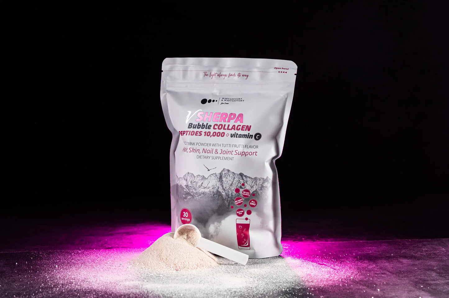 vSherpa Bubble Collagen 10,000 mg + Vitamin C Fizzy Drink Powder