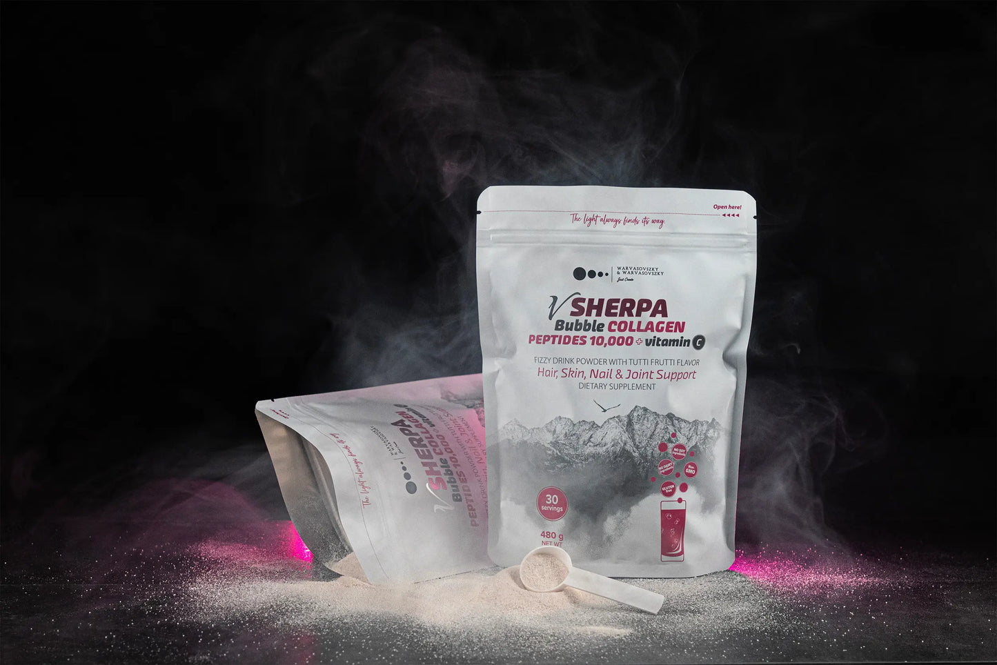 vSherpa Bubble Collagen 10,000 mg + Vitamin C Fizzy Drink Powder