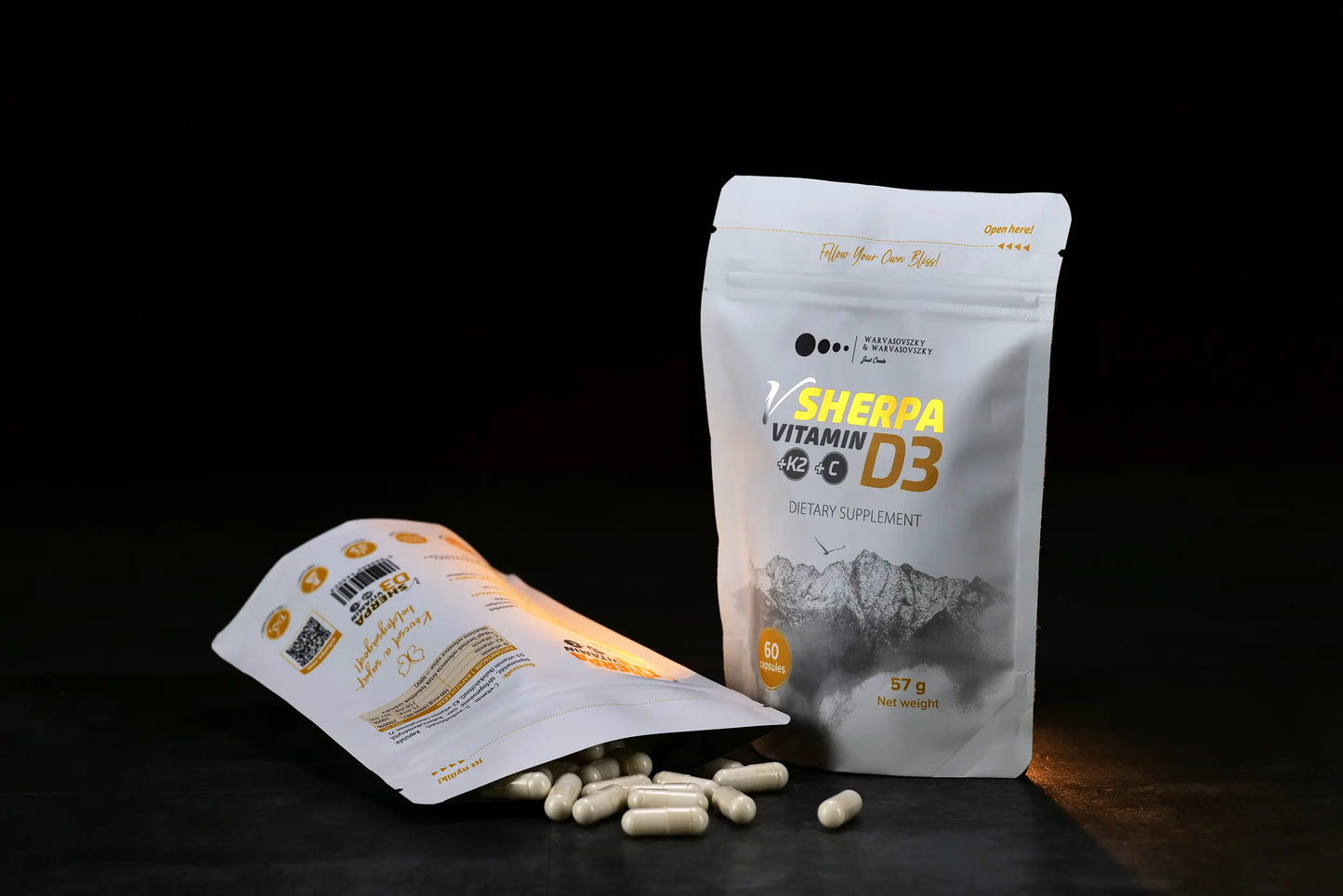 vSherpa Vitamin D3 + K2 + C Dietary Supplement