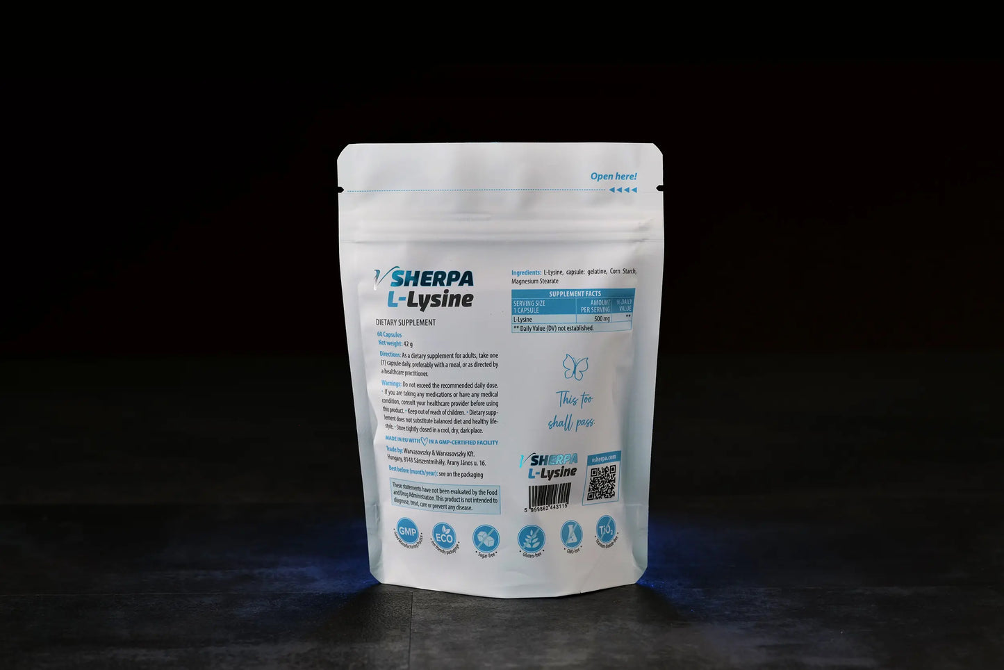 vSherpa L-Lysine Dietary Supplement