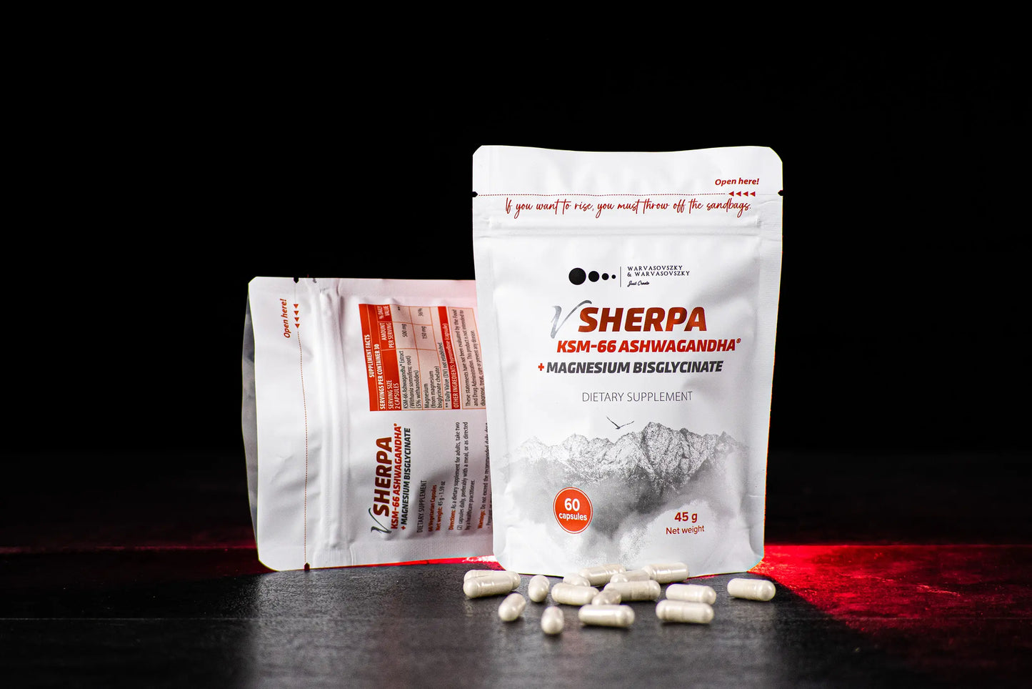 vSherpa KSM-66 Ashwagandha + Magnesium Bisglycinate Dietary Supplement