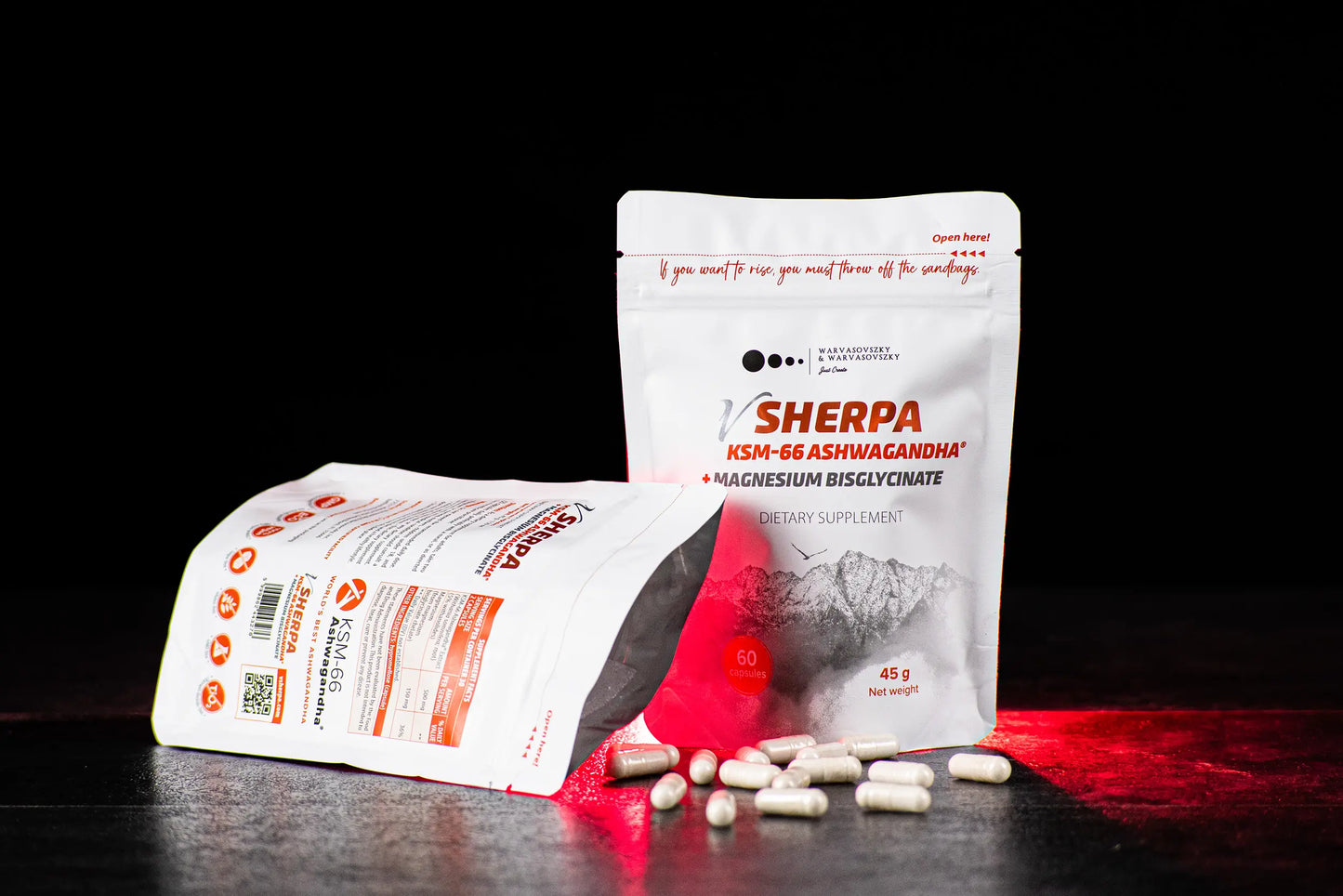 vSherpa KSM-66 Ashwagandha + Magnesium Bisglycinate Dietary Supplement