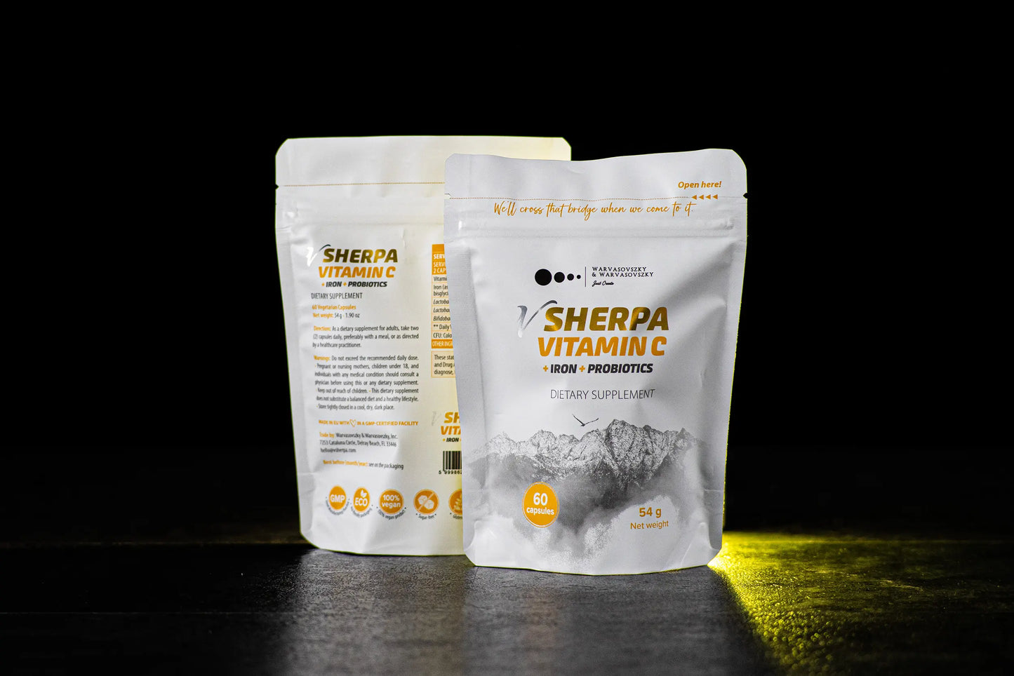 vSherpa Vitamin C + Iron + Probiotics Dietary Supplement