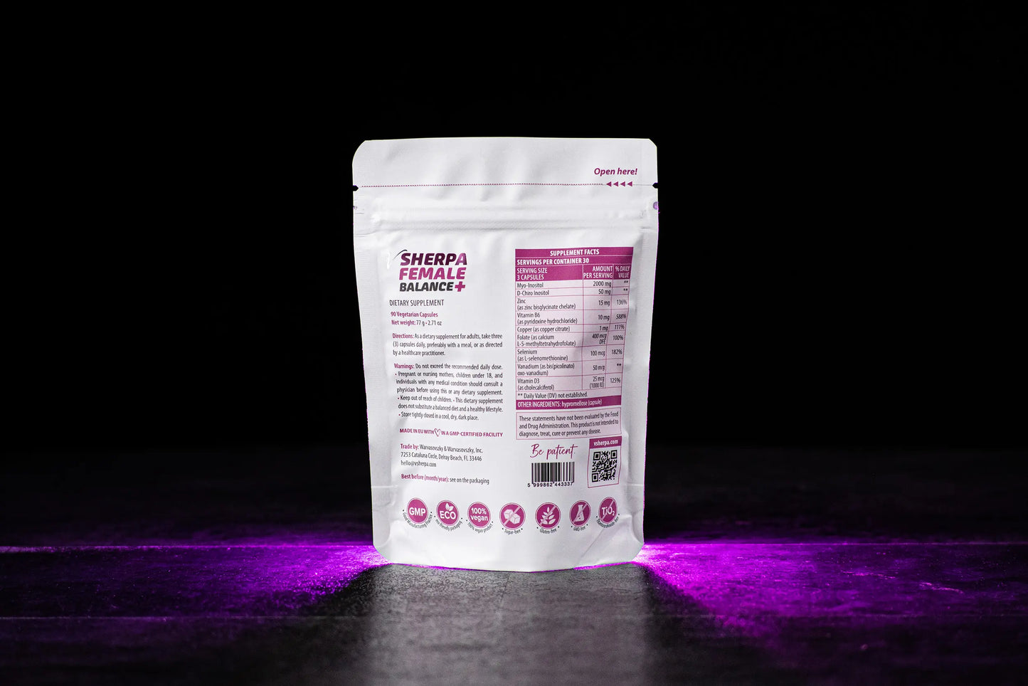 vSherpa Female Balance+ Dietary Supplement