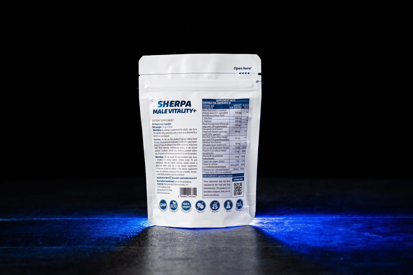 vSherpa Male Vitality+ Dietary Supplement