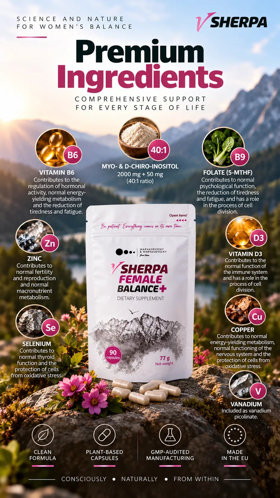 vSherpa Female Balance+ Dietary Supplement