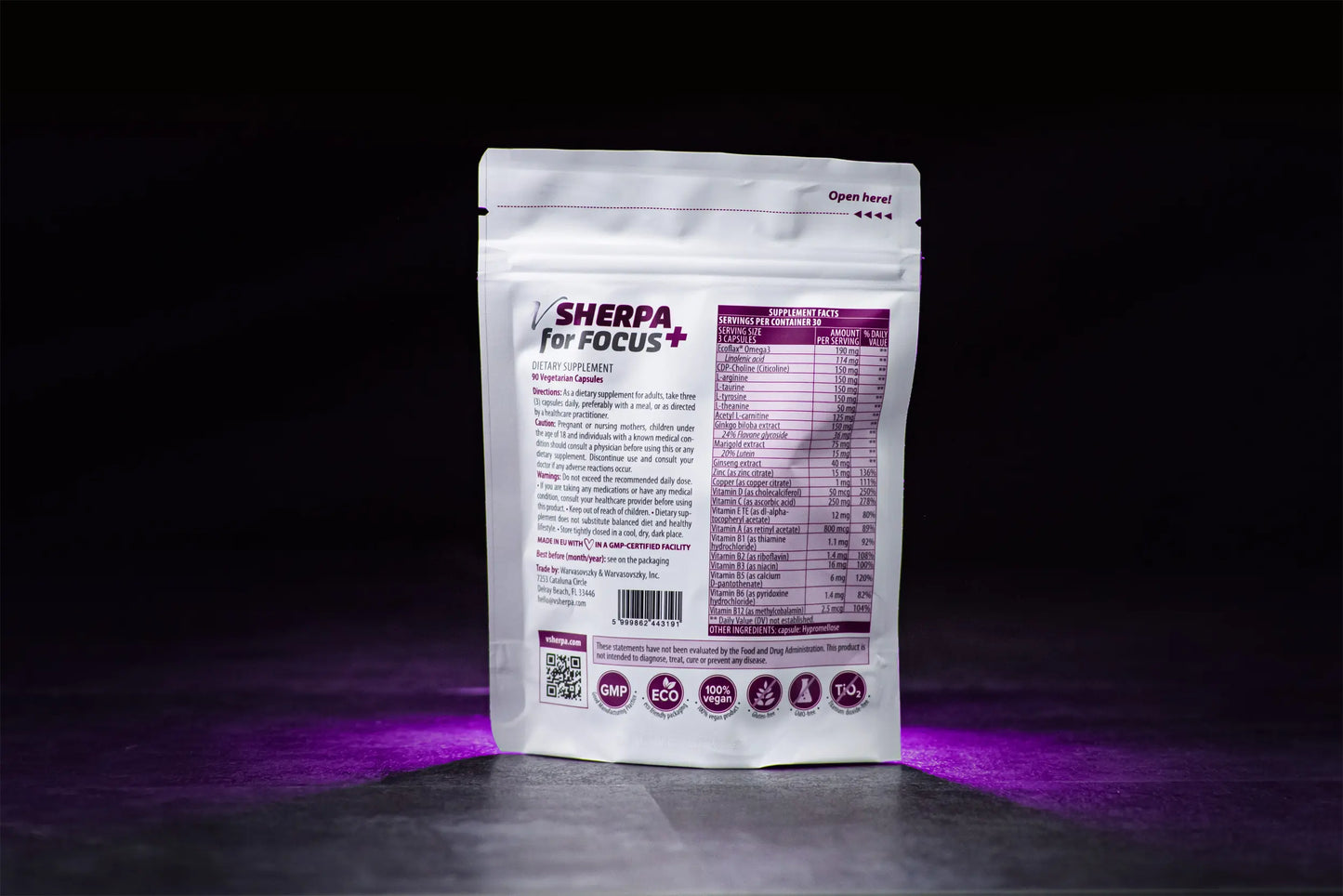 vSherpa for focus+ Dietary Supplement